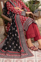 NUSL3299 Printed Lawn Suit - Unstitched 3Pc